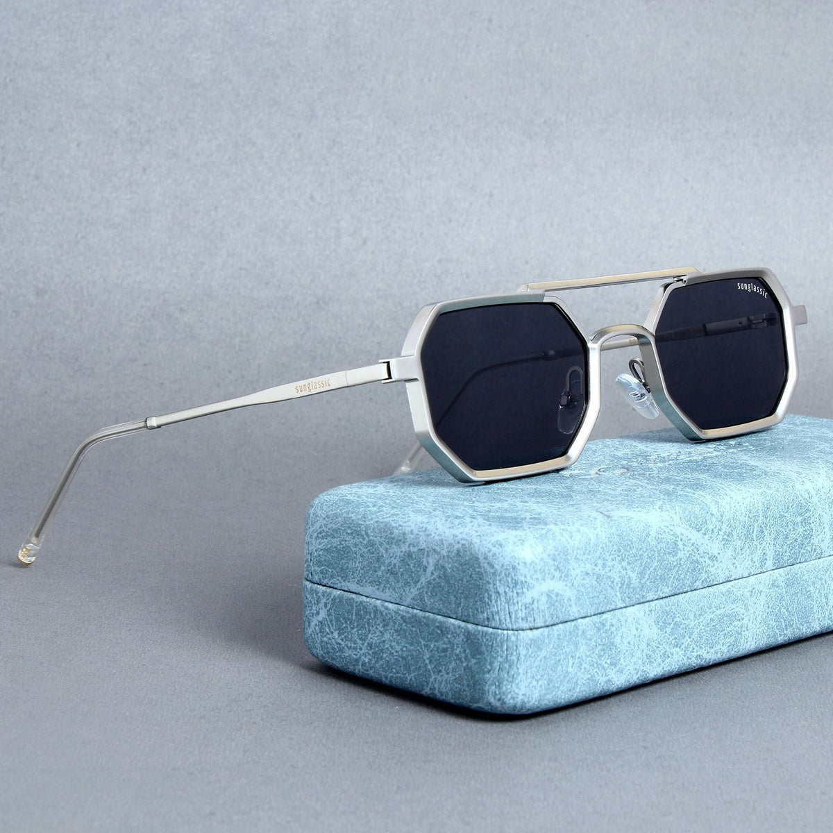 Gothic Hexagonal Metal Sunglasses For Men And Women